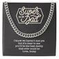 Super Dad To-Be Cuban Link Chain