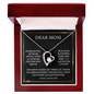 Dear Mom, Mother's Day Necklace