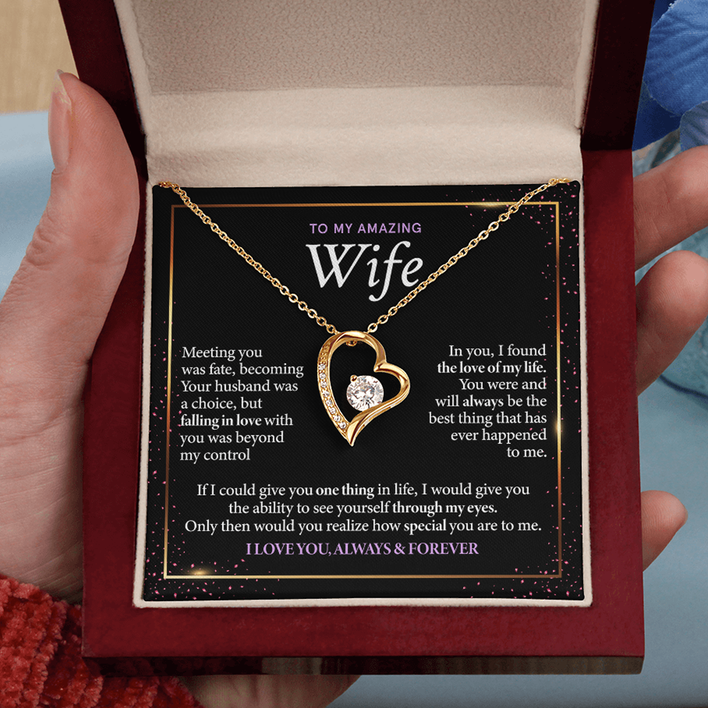 To My Amazing Wife Forever Love Necklace