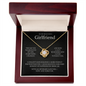 To my Beautiful Girlfriend, With All My Heart Love Knot Necklace
