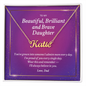 Beautiful, Brilliant & Brave Daughter Custom Name Necklace