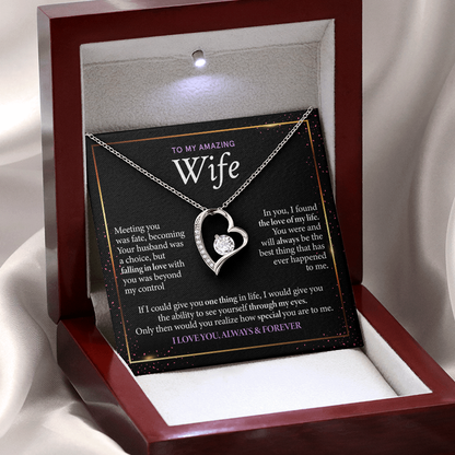 To My Amazing Wife Forever Love Necklace
