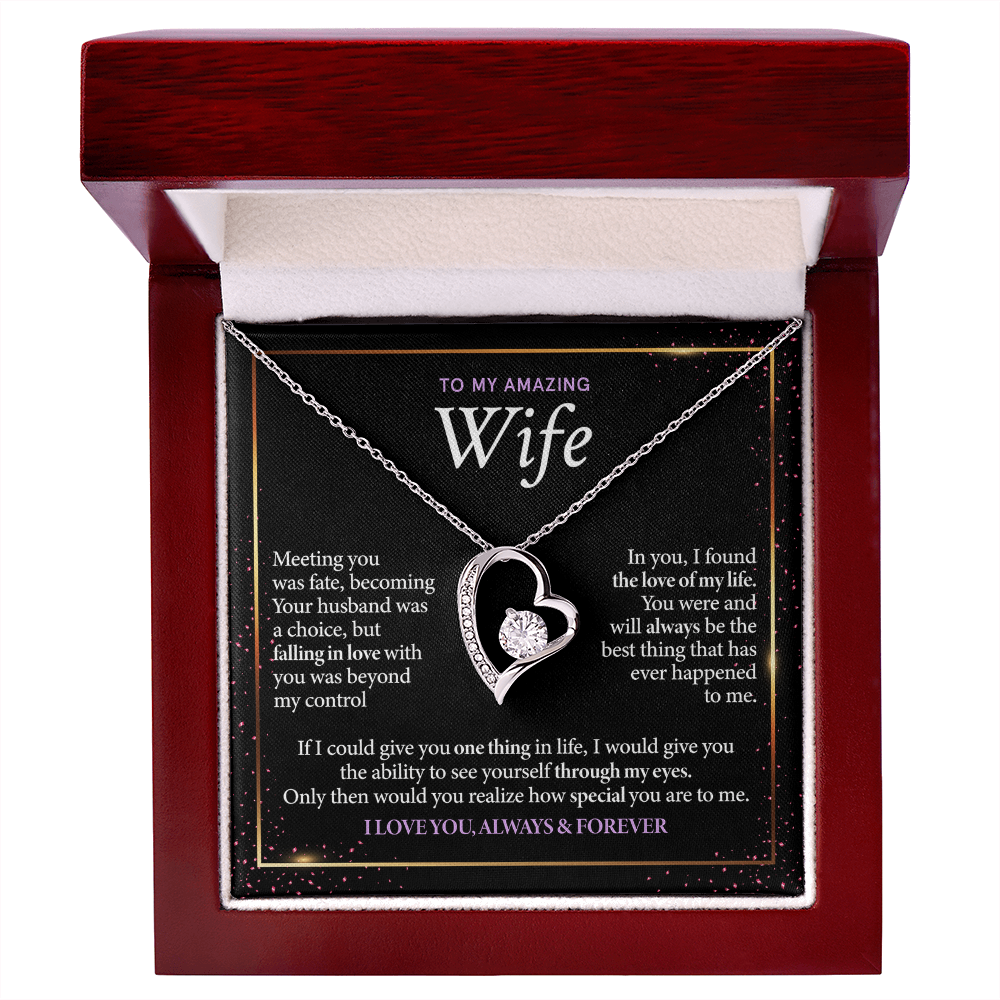 To My Amazing Wife Forever Love Necklace