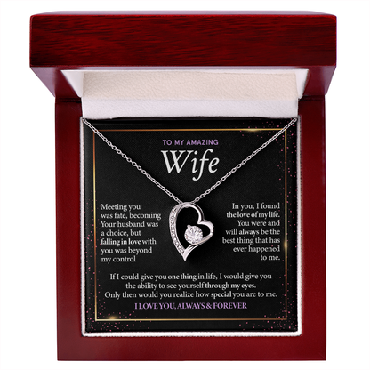 To My Amazing Wife Forever Love Necklace