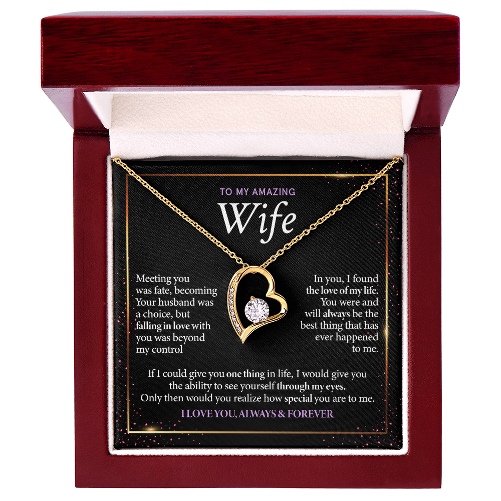 To My Amazing Wife Forever Love Necklace