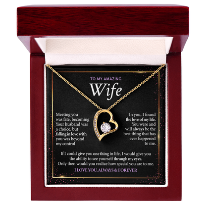To My Amazing Wife Forever Love Necklace
