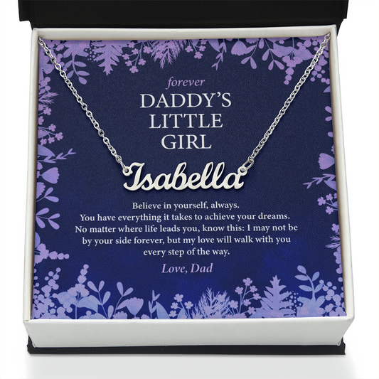 Daddy's Little Girl Custom Name Necklace