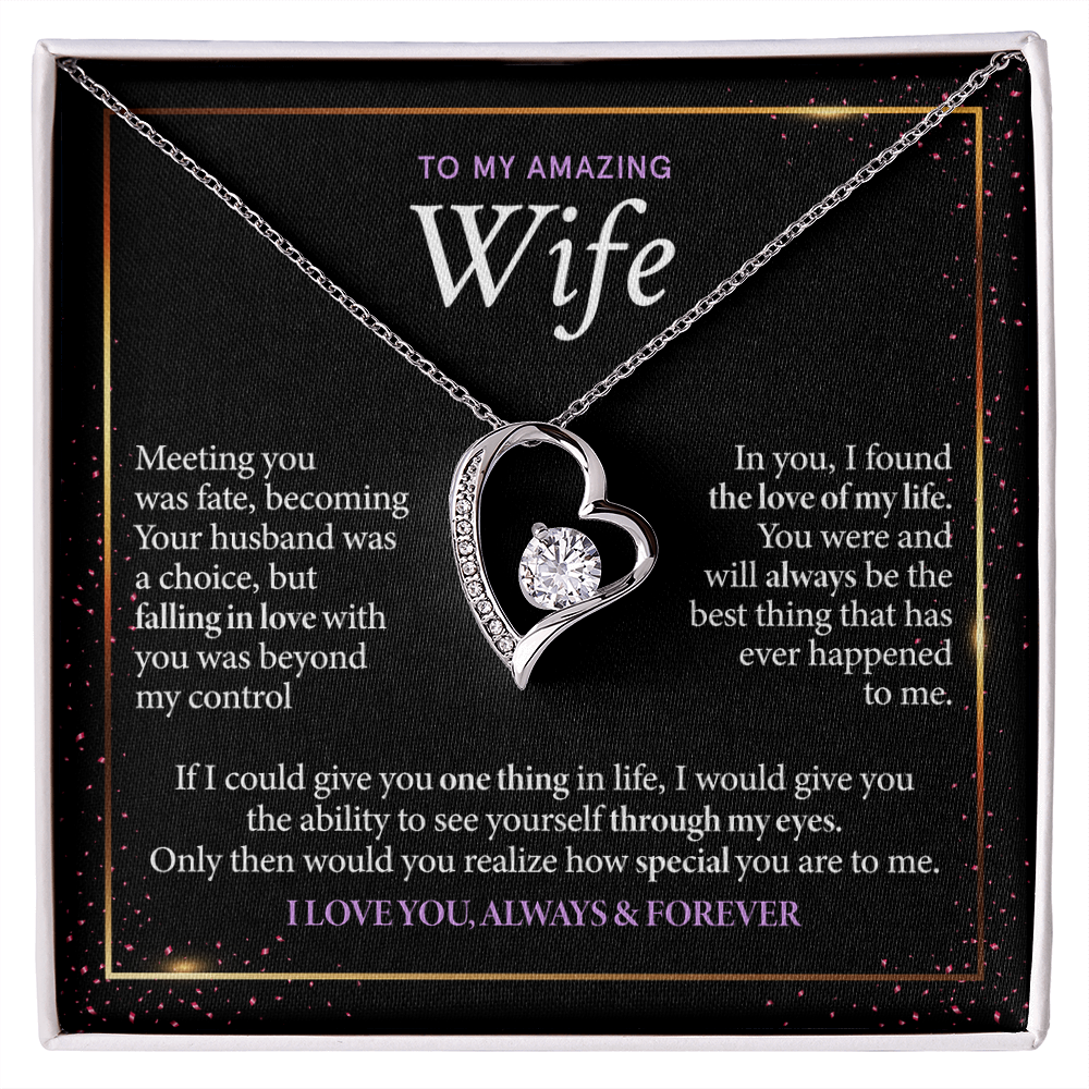 To My Amazing Wife Forever Love Necklace