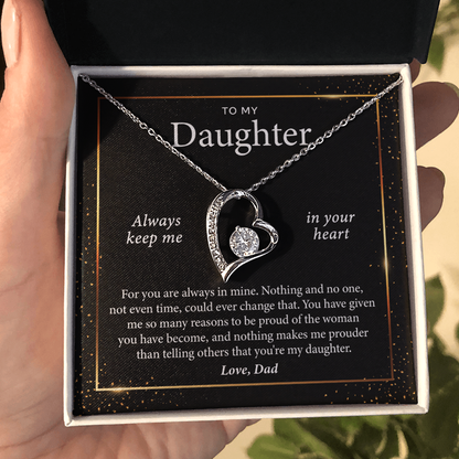 To My Daughter, Always Keep Me in Your Heart