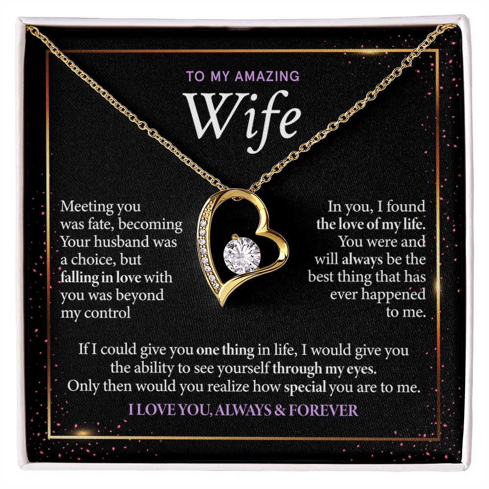To My Amazing Wife Forever Love Necklace