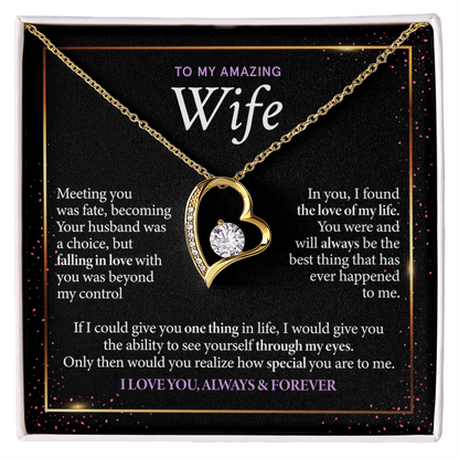 To My Amazing Wife Forever Love Necklace